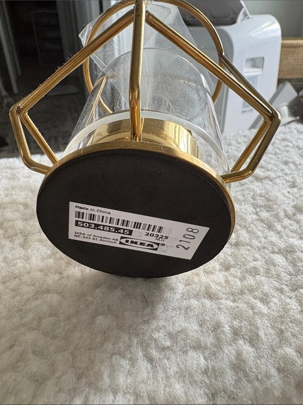 IKEA Gold Metal & Glass Votive Candle Holders - Set of 2